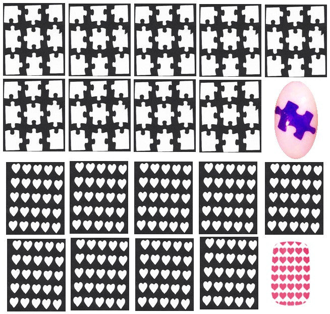 32  Nail Stencils style 131