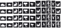32  Nail Stencils style 131
