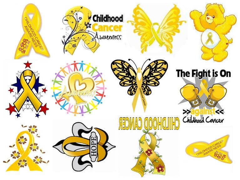 childhood cancer ribbon tattoos